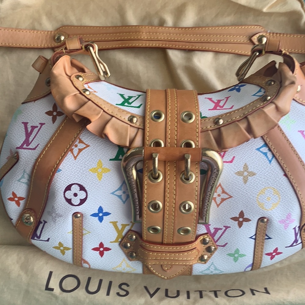AUTHENTIC Louis Vuitton Multicolore White Leonor